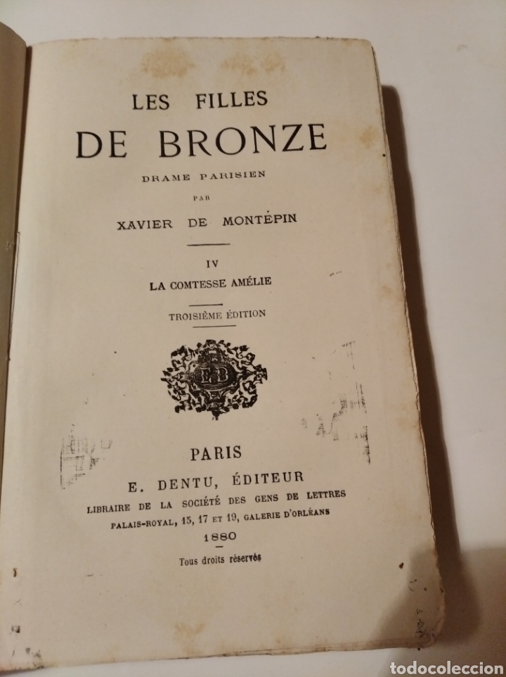 Libros antiguos: Libro les filles de bronce en franc&eacute;s - Foto 2