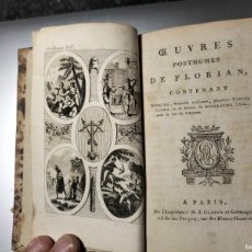 Libros antiguos: FLORIAN: OEUVRES POSTHUMES. A PARIS, DE L’IMPRIMERIE DE GRATIOT ET COMPAGNIE, S.F. (SOBRE 1790). Lote 397609504