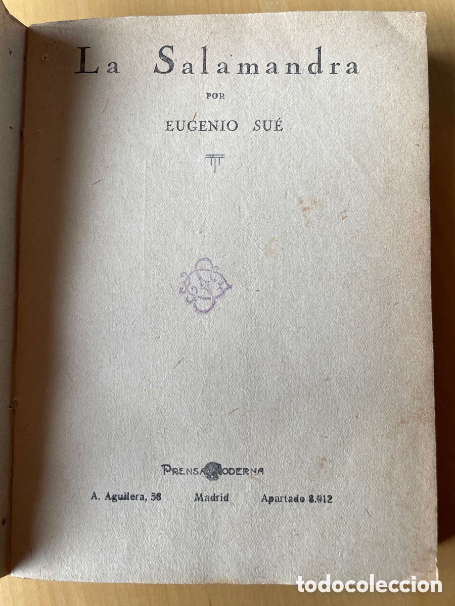 Libros antiguos: La Salamandra. Eugenio Su&eacute; - Foto 2