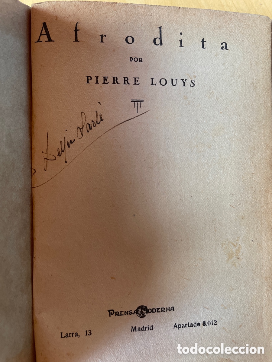 Libros antiguos: Afrodita. Pierre Louis - Foto 2