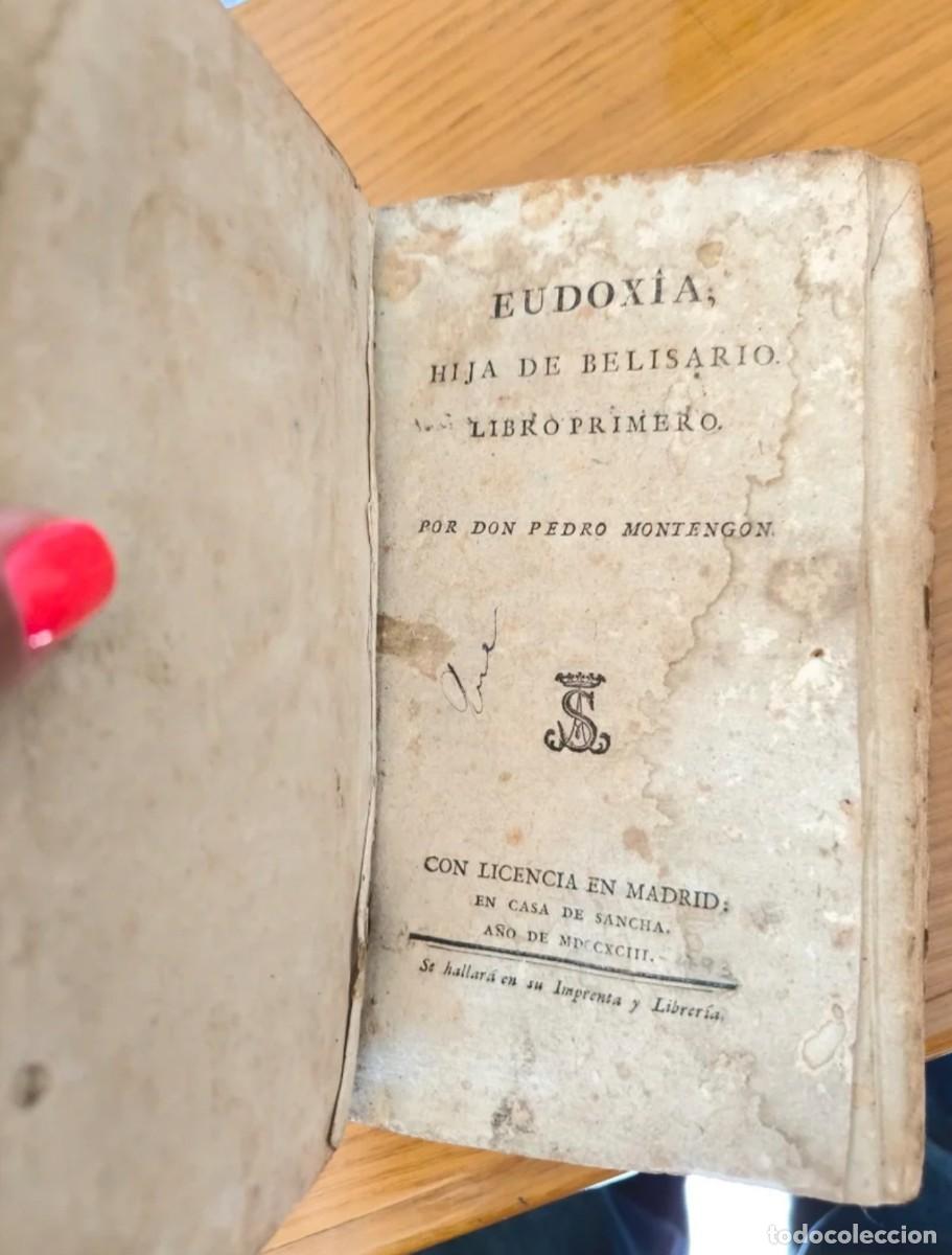 Libros antiguos: Libro Eudoxia de Pedro Montengon - Foto 1
