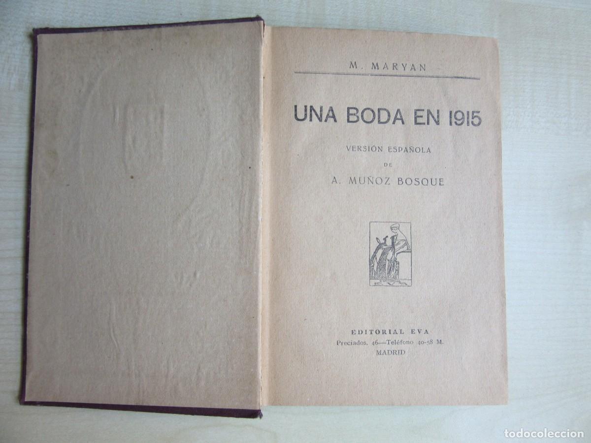 Antiquarische B&uuml;cher: Una boda en 1915 Autora M Maryan Ediciones Eva A&ntilde;os 20