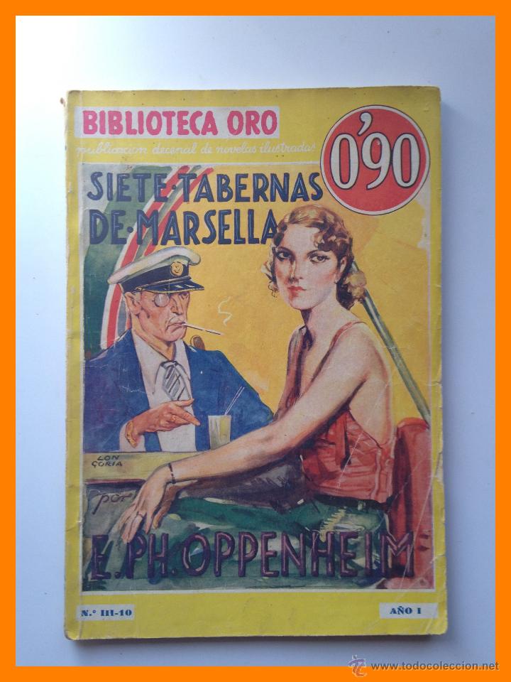Libros antiguos: Siete tabernas de Marsella - E. Philips Oppenheim - Foto 1