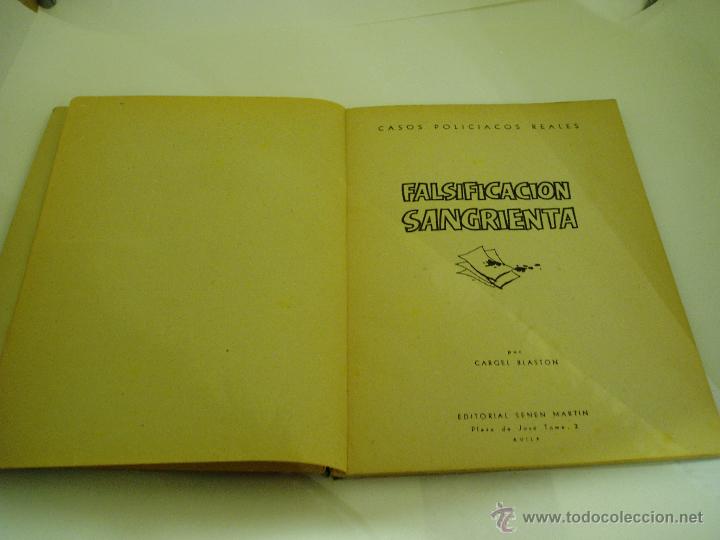 Libros antiguos: FALSIFICACI&Oacute;N SANGRIENTA DE CARGER BLAST&Oacute;N - Foto 2