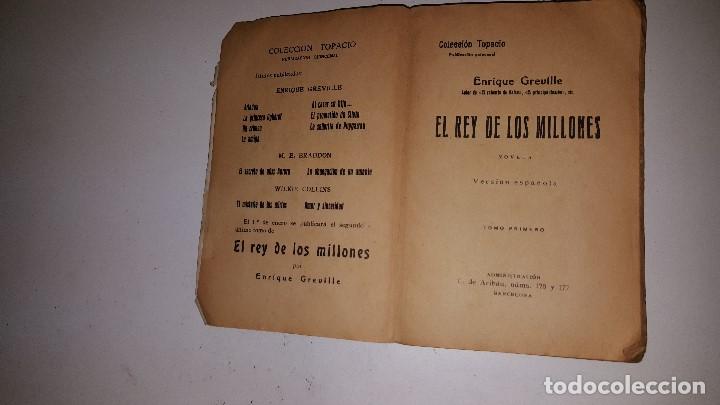 Libros antiguos: COLECCION TOPACIO- EL REY DE LOS MILLONES - Foto 2