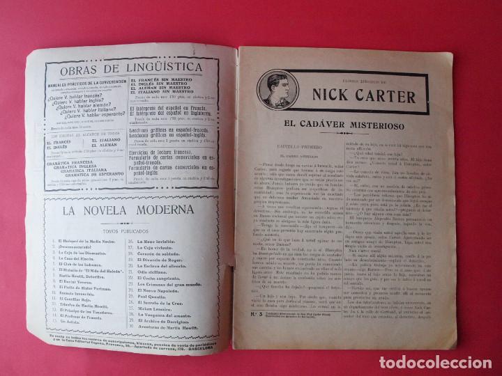 Libros antiguos: ÚLTIMOS EPISODIOS DE NICK CARTER Nº 3 - EL CADAVER MISTERIOSO - SOPENA - AÑOS 20? - Foto 2 - 81165632