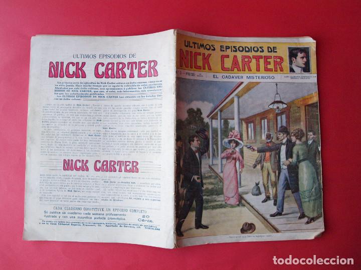 Libros antiguos: ÚLTIMOS EPISODIOS DE NICK CARTER Nº 3 - EL CADAVER MISTERIOSO - SOPENA - AÑOS 20? - Foto 4 - 81165632