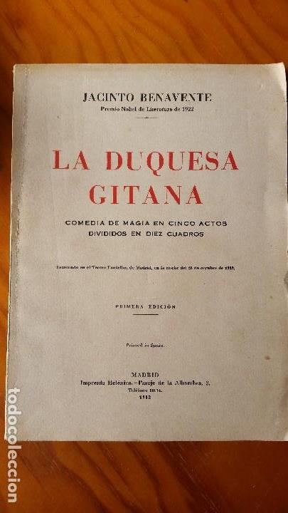 Libros antiguos: PRIMERA EDICI&Oacute;N LA DUQUESA GITANA. JACINTO BENAVENTE - Foto 1