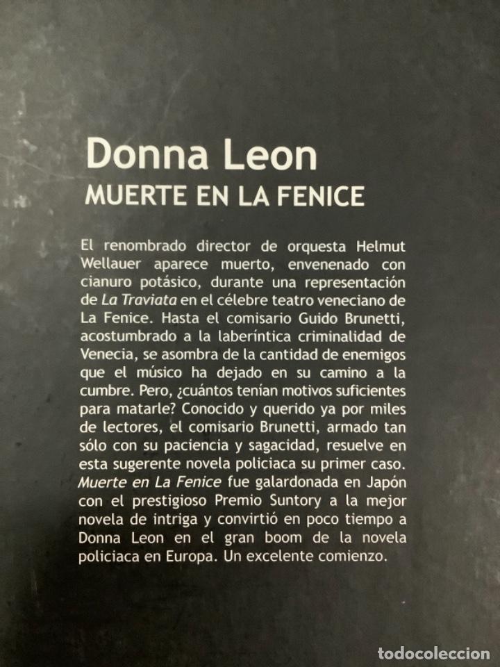Libros antiguos: Muerte en la Fenice. Donna Leon. Novela negra. Planeta Agostini. - Foto 3 - 269753273