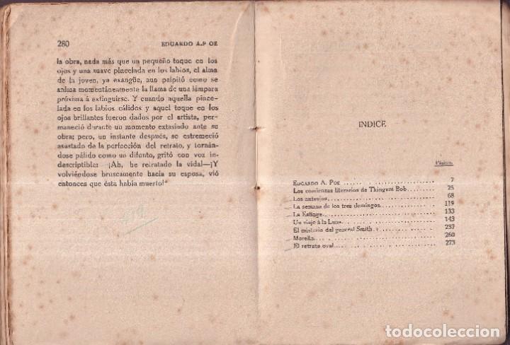 Libros antiguos: CUENTOS DE LO GROTESCO Y LO ARABESCO - E. ALLAN POE - TRAD. LASSO DE LA VEGA - ED. AMÉRICA 1920 - Foto 2 - 269771798