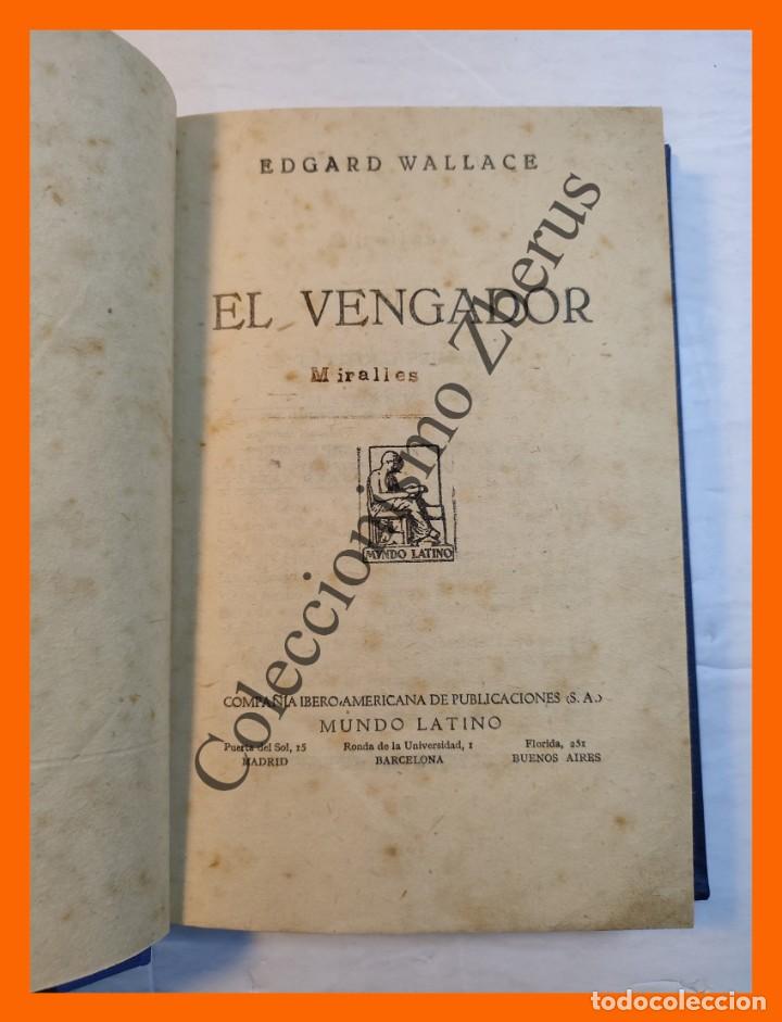 Libros antiguos: El Vengador - Edgar Wallace - Foto 3