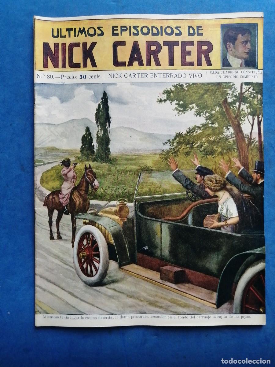 Libros antiguos: &Uacute;ltimos episodios de Nick Carter, n&uacute;mero 80 - Foto 1