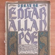 Libri antichi: OBRAS DE EDGAR ALLAN POE - TRADUCTOR EMILIANO RÁMIREZ ANGEL