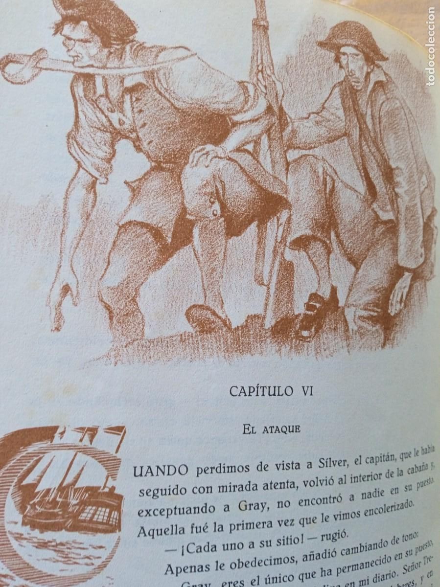 Libros antiguos: La isla del tesoro. Stevenson. 1943. - Foto 7