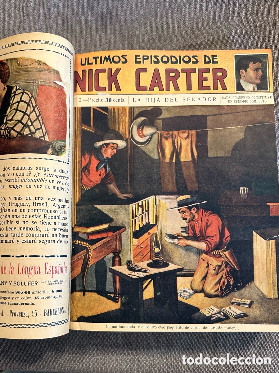 Libros antiguos: ULTIMOS EPISODIOS NICK CARTER. COMPLETA - Foto 2