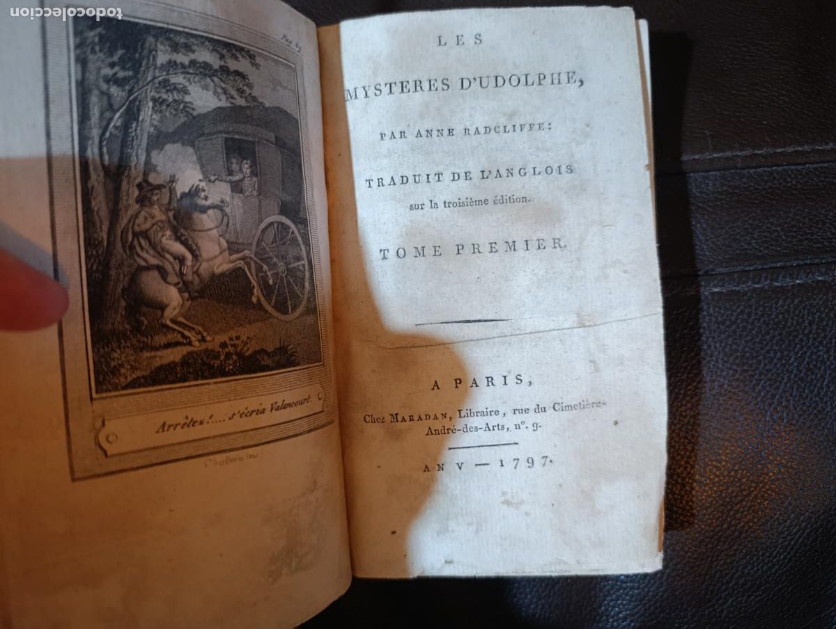 Libros antiguos: LES MYSTERES D UDOLPHE ANNE RADCLIFFE ANN RADCLIFFE 1797