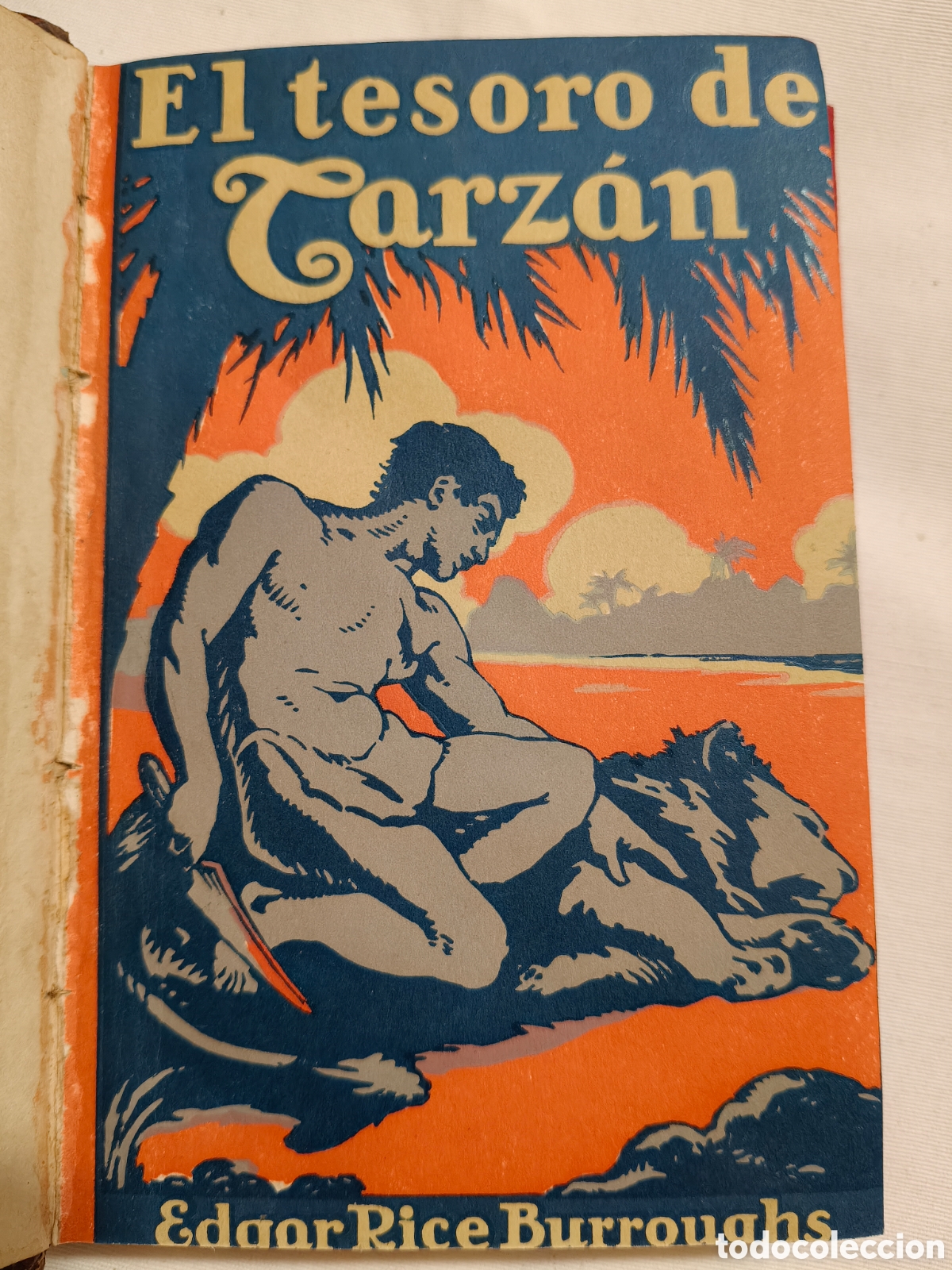 Libros antiguos: El Tesoro de Tarz&aacute;n - Edgar Rice Burroughs - 2&ordf; Edici&oacute;n 1927 - Elegante Encuadernaci&oacute;n Media Piel