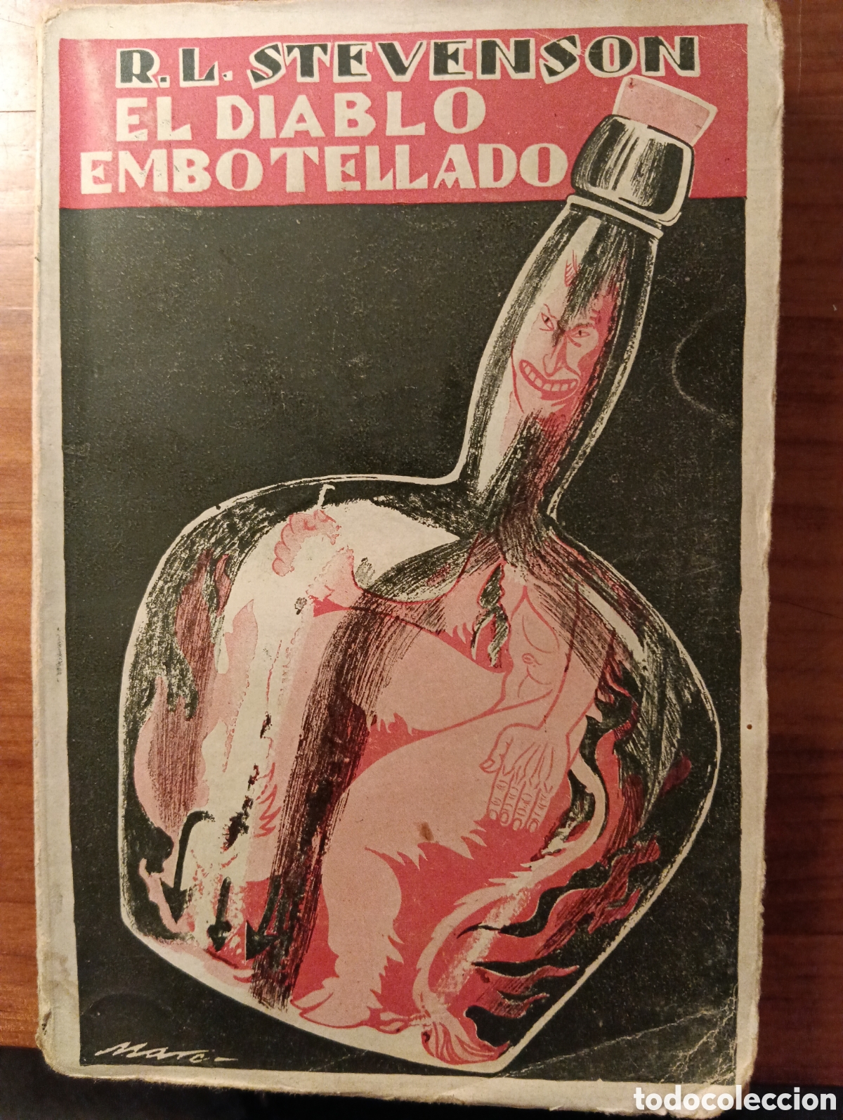 Libros antiguos: El Diablo embotellado, R. L. Stevenson, Colecci&oacute;n Babel