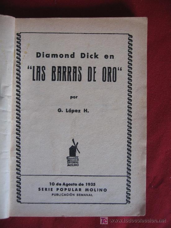 Libros antiguos: DIAMOND - DICK - LAS BARRAS DE ORO - N&ordm; 78 - Foto 2