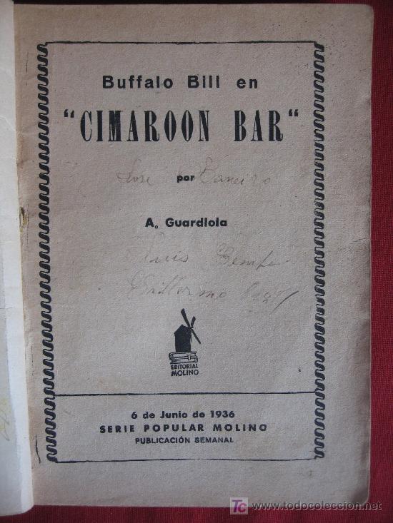 Libros antiguos: BUFFALO - BILL EN CIMAROON - BAR - N&ordm; 121 - Foto 2