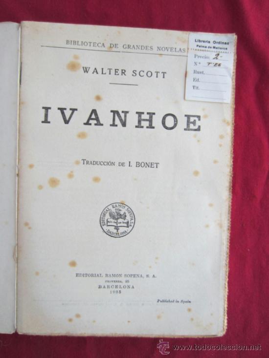 Libros antiguos: IVANHOE - WALTER SCOTT - 1935 - Foto 2