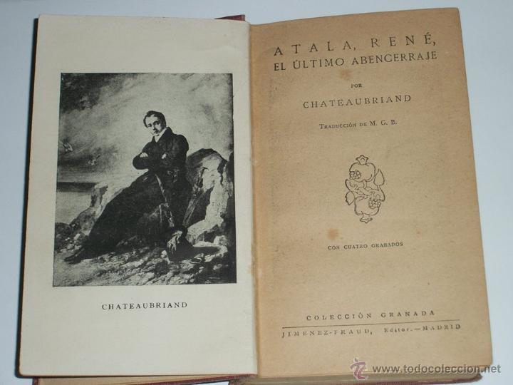 Libros antiguos: ATALA, Ren&eacute;, EL ULTIMO ABENCENRRAJE. - Foto 1