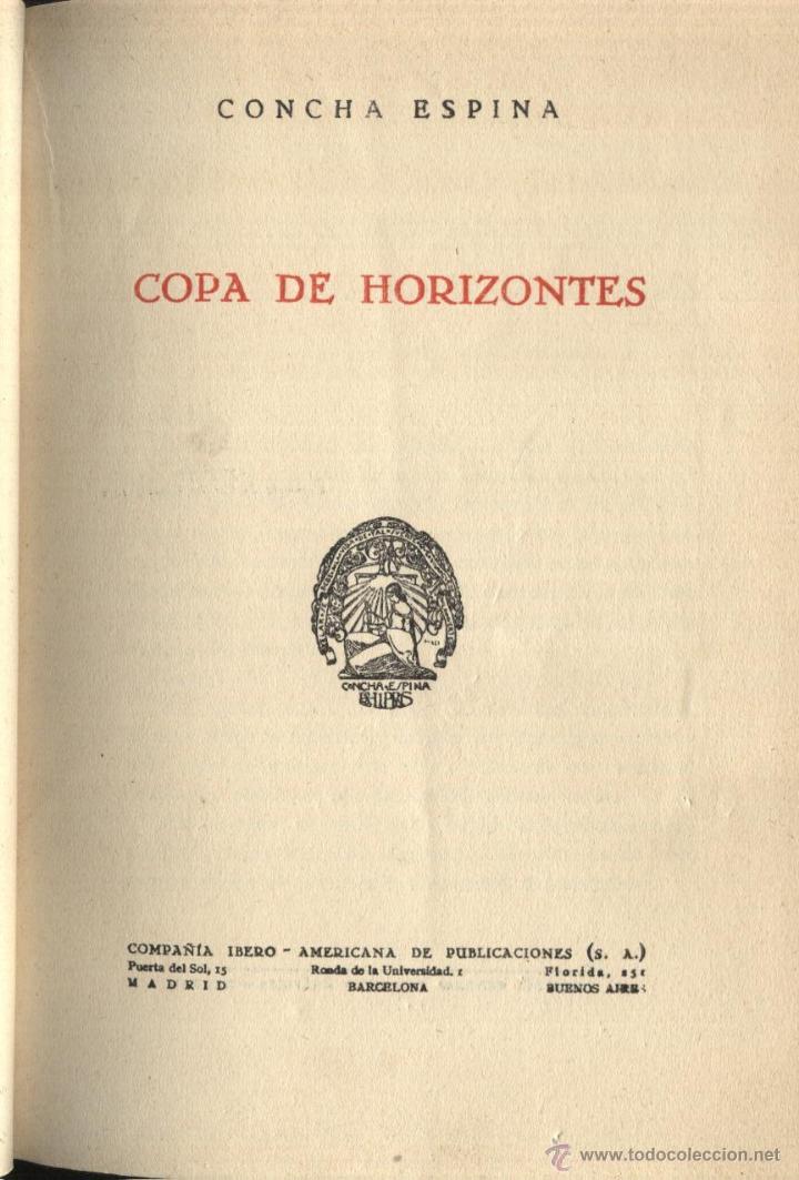 Libros antiguos: ESPINA. CONCHA, COPA DE HORIZONTES, - Foto 1