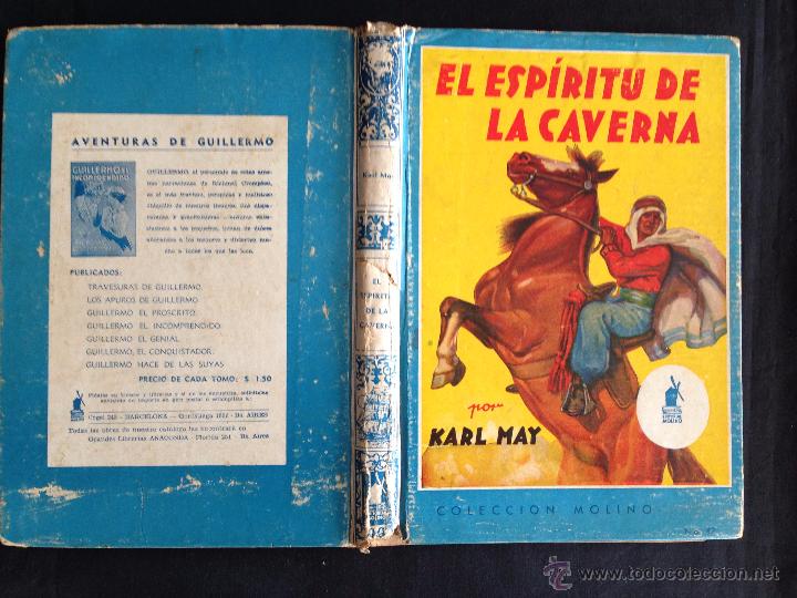 Libros antiguos: NOVELA EL ESPIRITU DE LA CAVERNA, Colecci&oacute;n Molino, 1941. - Foto 1