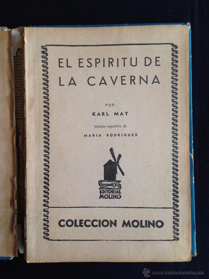 Libros antiguos: NOVELA EL ESPIRITU DE LA CAVERNA, Colecci&oacute;n Molino, 1941. - Foto 2