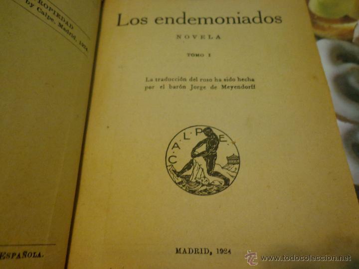 Libros antiguos: Los endemoniados de Dostoyevski (1924) - Foto 3