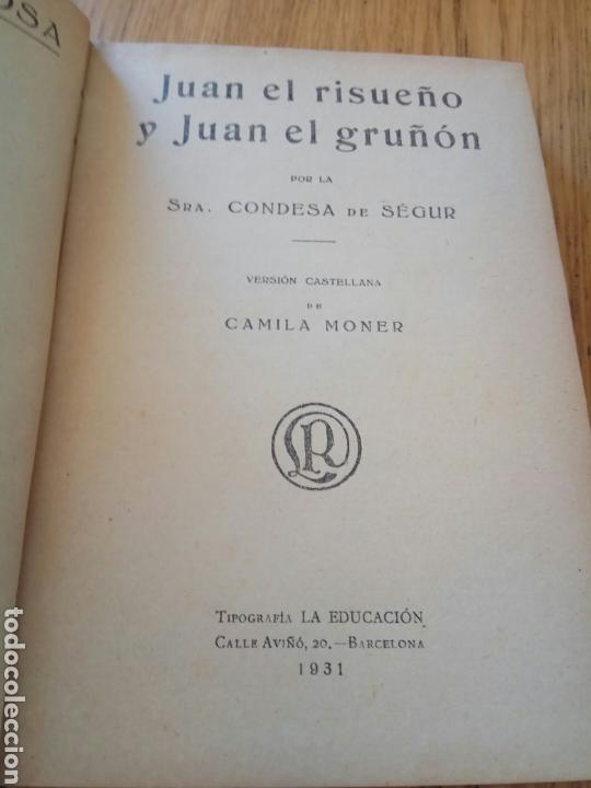 Libros antiguos: Juan el risue&ntilde;o y Juan el gru&ntilde;&oacute;n - Foto 2