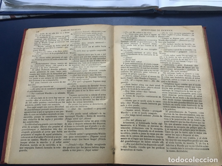 Libros antiguos: Libro aventuras de Pickwick. Carlos Dickens - Foto 2