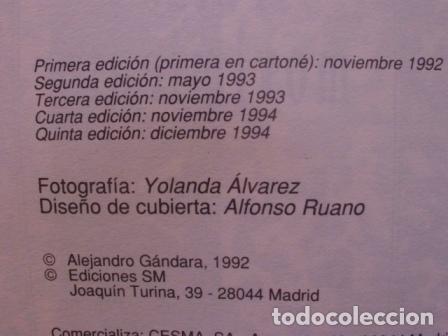 Libros antiguos: Falso movimiento/ Alejandro G&aacute;ndara/ Ediciones SM/ Gran Angular/ 5&ordf; edici&oacute;n/1994 - Foto 5