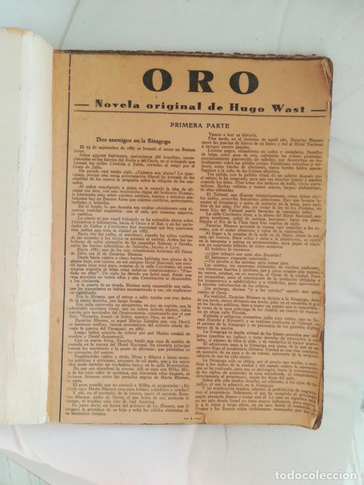 Libros antiguos: Oro novela original de hugo wast - Foto 1