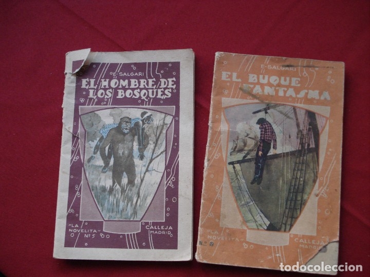 Libros antiguos: DOS LIBRITOS E. SALGARI DE EDITORIAL CALLEJA 1935 - Foto 1