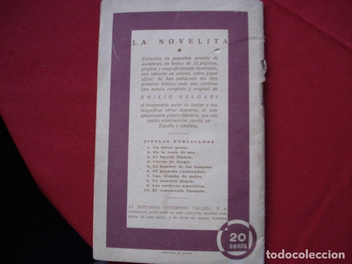 Libros antiguos: DOS LIBRITOS E. SALGARI DE EDITORIAL CALLEJA 1935 - Foto 13