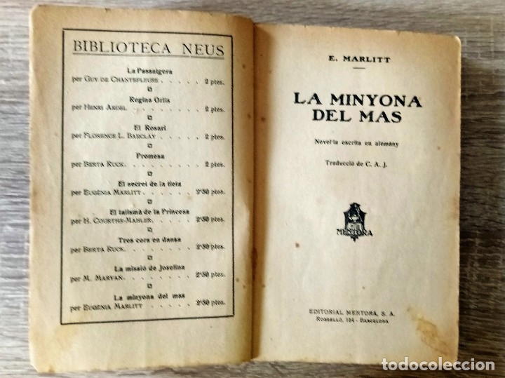 Libros antiguos: La Minyona del Mas - Foto 2