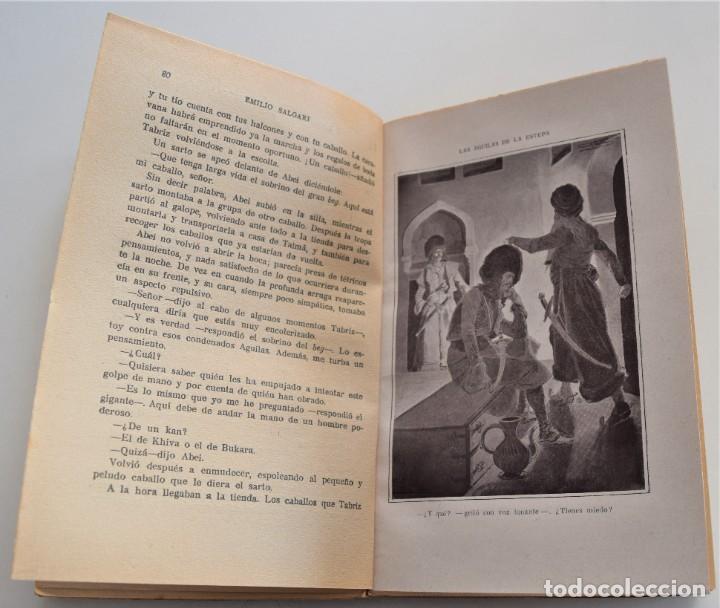 Libros antiguos: LAS AGUILAS DE LA ESTEPA - EMILIO SALGARI - CASA EDITORIAL MAUCCI - CON 18 LÁMINAS DE A. TANGHETTI - Foto 7 - 261551625