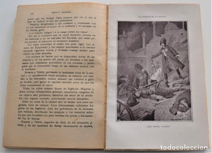 Libros antiguos: LAS AGUILAS DE LA ESTEPA - EMILIO SALGARI - CASA EDITORIAL MAUCCI - CON 18 LÁMINAS DE A. TANGHETTI - Foto 8 - 261551625