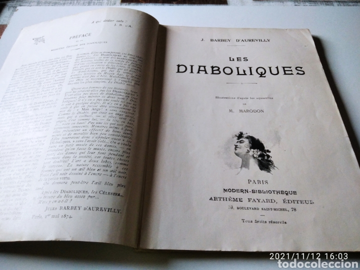 Libros antiguos: Libro LES DIABOLIQUES, Barney d, Aurevilly - Foto 3