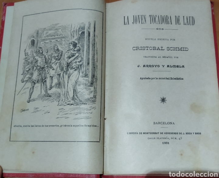 Libros antiguos: La joven tocadora de laúd.Cristobal schmid.1901 - Foto 1 - 303464153