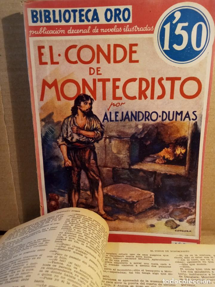 Libros antiguos: EL CONDE DE MONTECRISTO - BIBLIOTECA ORO. - Foto 2