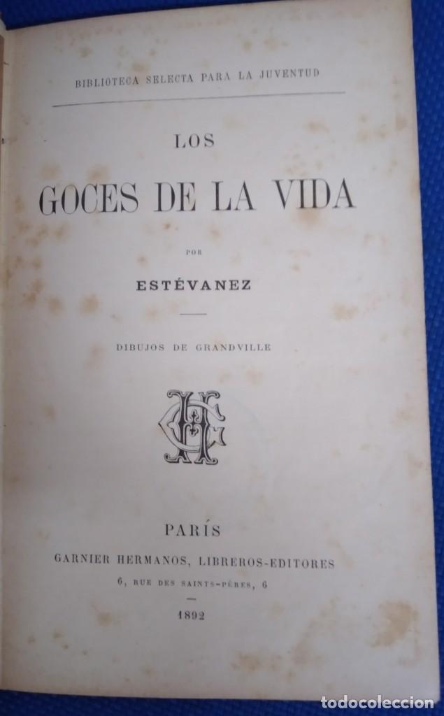 Libros antiguos: LIBRO DE LA BIBLIOTECA SELECTA PARA LA JUVENTUD, Los goces de la Vida. - Foto 3