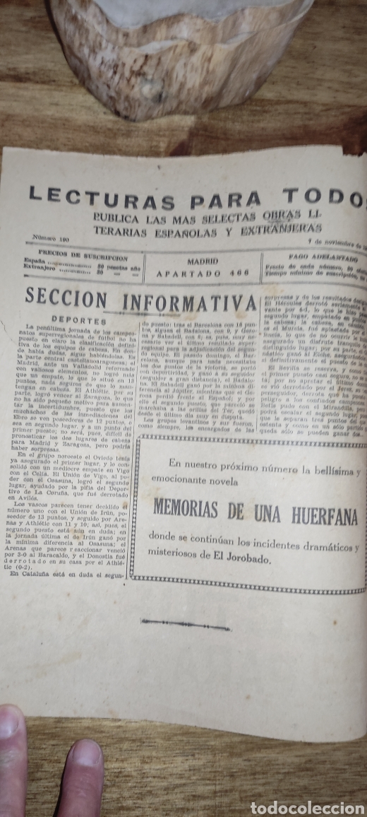 Libros antiguos: Lecturas Para Todos, El Jorobado - Foto 2