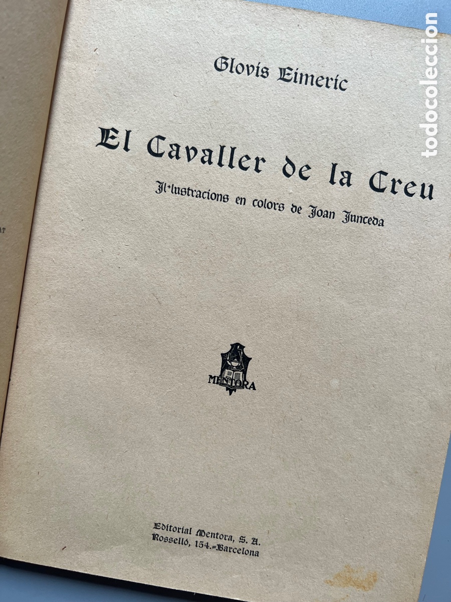 Libros antiguos: EL CAVALLER DE LA CREU, CLOVIS EIMERIC. Editorial mentora, ca. 1930 - Foto 3