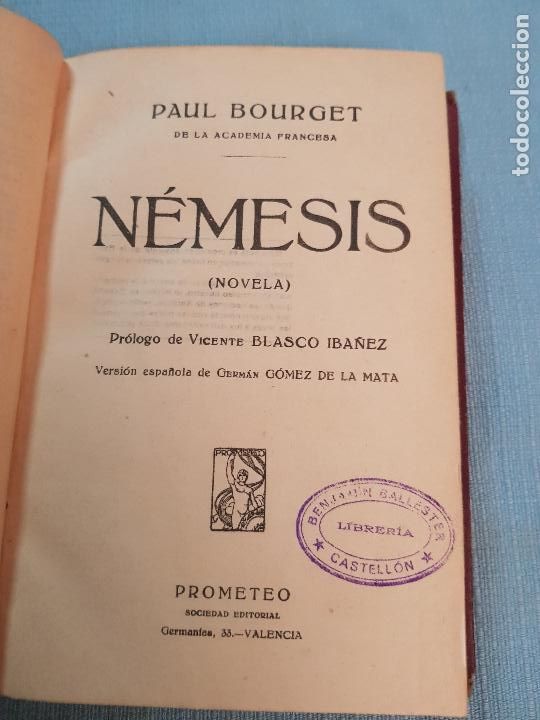 Libros antiguos: NEMESIS, PAUL BOURGET - Foto 1