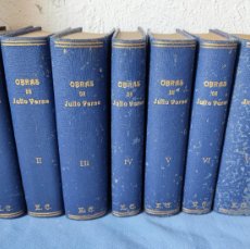 Libros antiguos: COLECCION MUNDIAL ENCUADERNADA OBRAS DE JULIO VERNE EDICIONES BAUZA AÑO 1921 OBRA COMPLETA. Lote 399365529