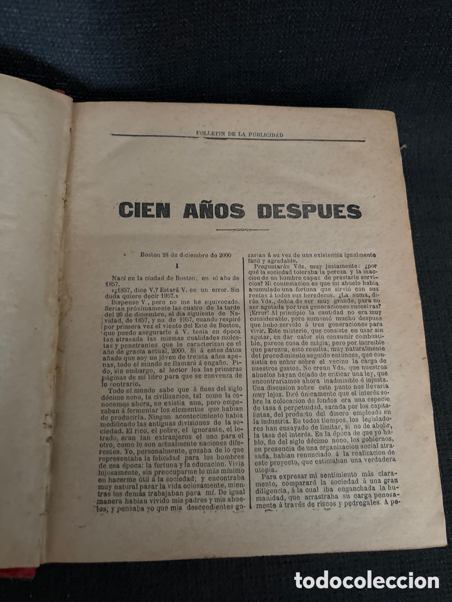 Libros antiguos: Libro 100 a&ntilde;os despu&eacute;s - Foto 4