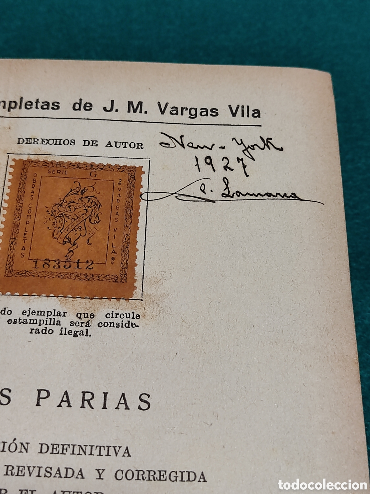 Libros antiguos: Libro Los Parias, Vargas Vila 1902 - Foto 4
