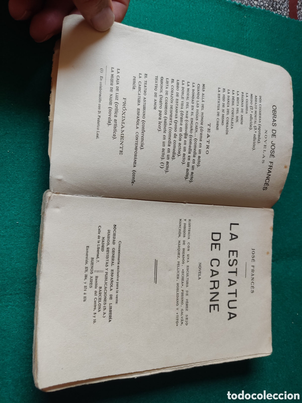Libros antiguos: Libro la estatua de carne de Jose franc&eacute;s - Foto 2